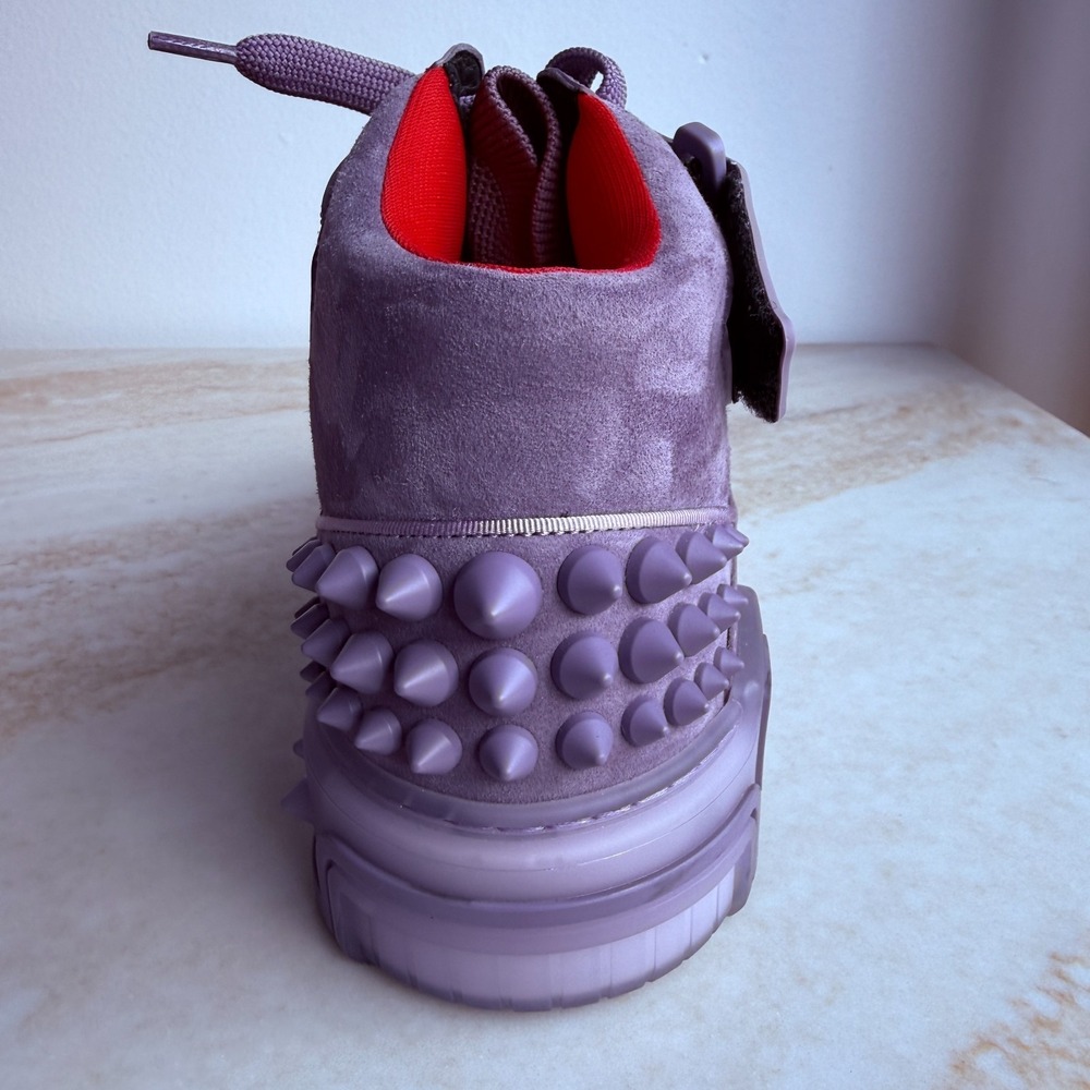 Christian Louboutin Astroloubi Mid-top Sneakers Purple Suede Leather EU-41 - Picture 7 of 16